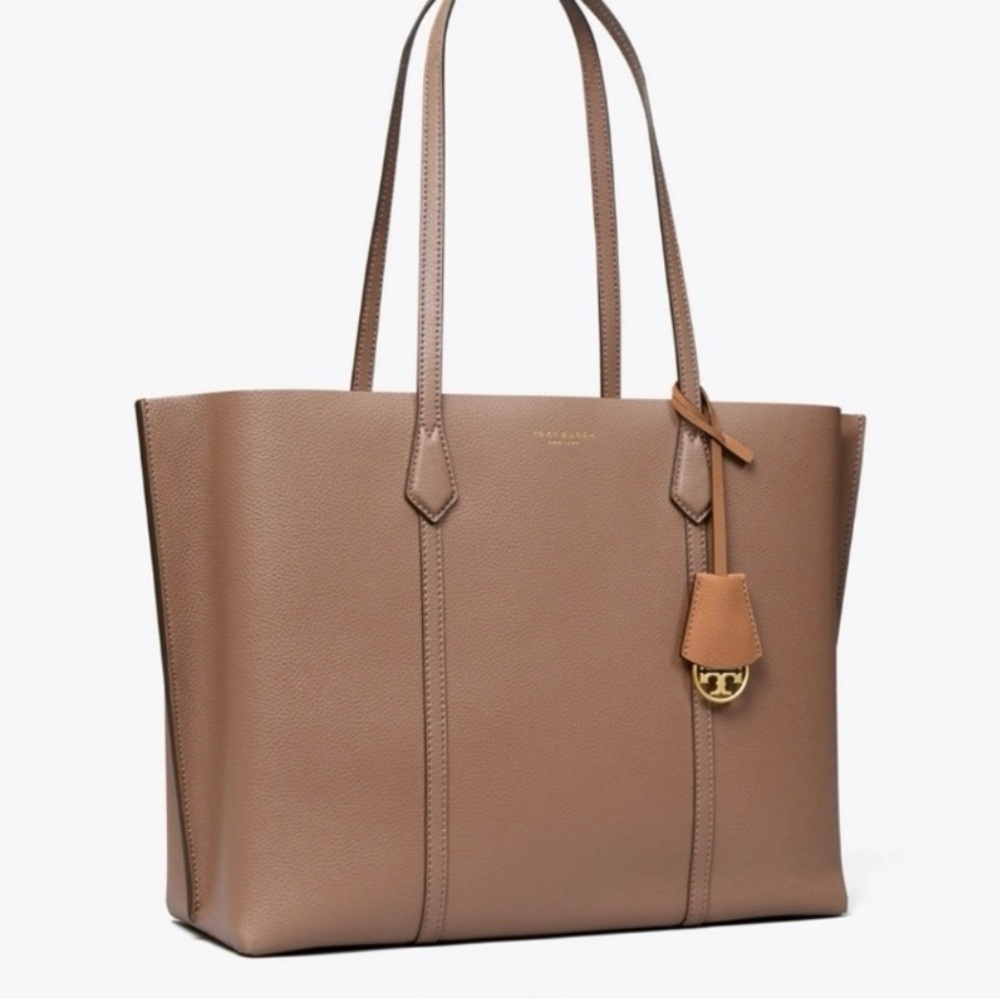 ✨ Tory Burch Perry Triple-Compartment Leather Tote ✨
